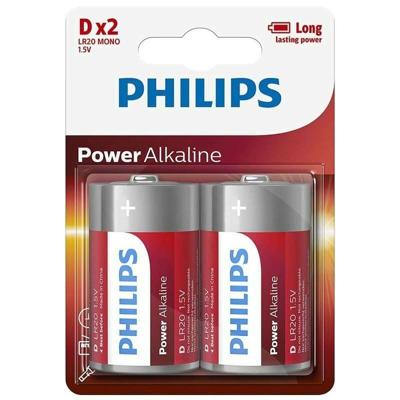Alkalinebatterijen Philips LR20P2B/05 1,5 V