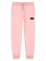 Dolce & Gabbana Kids pantalon de jogging à logo appliqué - Rose