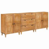 Dressoir 3 pcs Bruin 60 x 33 x 75 cm massief mangohout