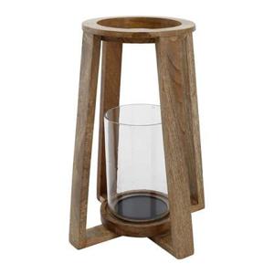 PTMD Klaas Brown wooden cross lantern S