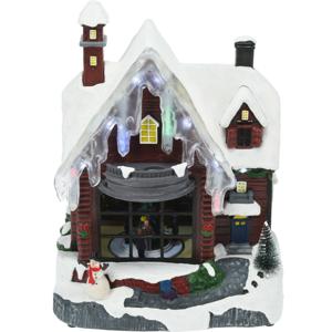 Kerstdorp huis - met beweging en led verlichting - LED verlichting - 29,5 cm