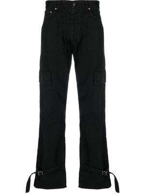 Off-White pantalon cargo à détail de boucle - Noir