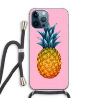 Grote ananas: iPhone 12 Pro Transparant Hoesje met koord