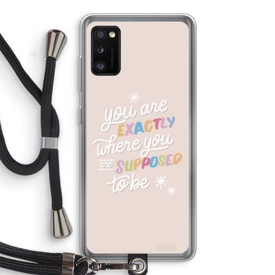 Right Place: Samsung Galaxy A41 Transparant Hoesje met koord