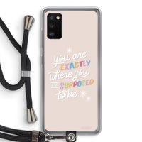 Right Place: Samsung Galaxy A41 Transparant Hoesje met koord