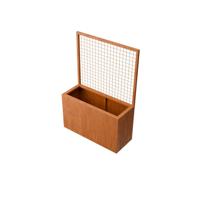 Geroba Geroba Verta C2 rechthoekige plantenbak met plantenklimrek 1000x400x1430mm - Cortenstaal