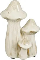 Mica Decorations vaas keramiek paddestoel 12.5x9x17cm off white Mica Decorations vaas keramiek paddestoel 12.5x9x17cm off white