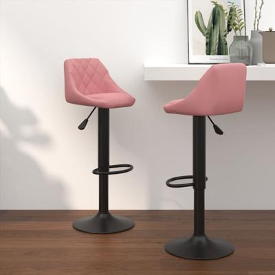 Barkrukken 2 st fluweel roze