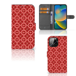 iPhone 14 Pro Max Telefoon Hoesje Batik Rood