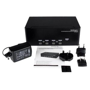 StarTech.com 4-poort 3x Monitor DVI USB KVM-switch met Audio en USB 2.0-hub