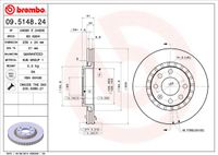 Remschijf BREMBO, Remschijftype: Binnen geventileerd, u.a. für Opel, Vauxhall