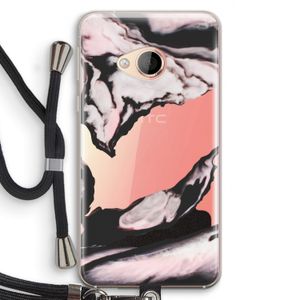 Roze stroom: HTC U Play Transparant Hoesje met koord