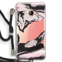 Roze stroom: HTC U Play Transparant Hoesje met koord