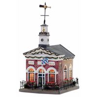 Dickensville Kerstdorp Dokkum kerk - 19,5 cm - kerstdorp huisje - Friesland - thumbnail