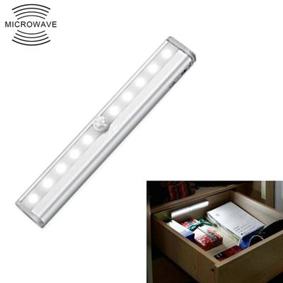 0.8 w 10 LEDs wit licht smal scherm intelligent menselijk lichaam sensor licht LED gang kast licht USB opladen versie