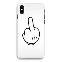 Middle finger white: iPhone Xs Volledig Geprint Hoesje