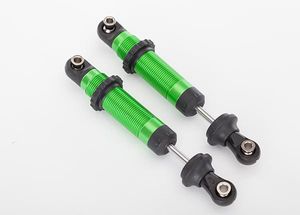 Shocks, GTS, aluminum (green-anodized) (assembled with spring retainers) (2) (TRX-8260G)