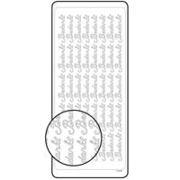 Vaessen Creative • sticker 10x23cm 10pcs zilver "bedankt"
