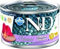 FARMINA N&D Cat Natural Tonijn&Garnalen- nat kattenvoer - 140 g