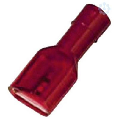 Intercable 180855 Platte stekker (female) Insteekbreedte: 6.30 mm Insteekdikte: 0.80 mm Volledig geïsoleerd Rood 1 stuk(s)