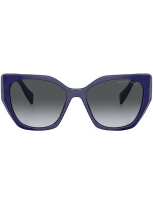 Prada Eyewear lunettes de soleil à monture papillon - Bleu