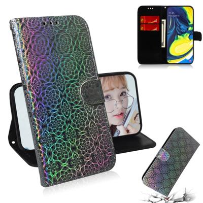 Voor Galaxy A80/A90 effen kleur kleurrijke magnetische Buckle horizontale Flip PU lederen draagtas met houder & card slots & portemonnee & Lanyard (zi