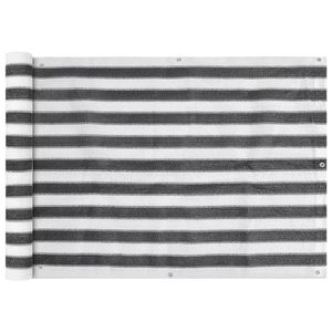 VidaXL Balkonscherm hdpe 75x600 cm antraciet en wit