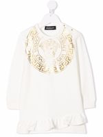 Versace Kids robe-pull à logo Medusa - Blanc