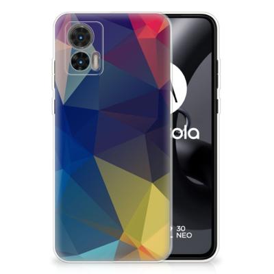 Motorola Edge 30 Neo | TPU Hoesje | Polygon Dark