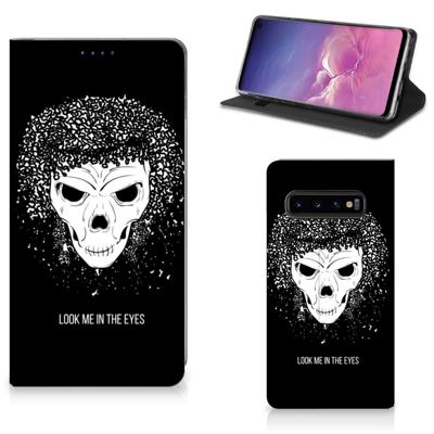 Mobiel BookCase Samsung Galaxy S10 Skull Hair Mobiel BookCase Samsung Galaxy S10 Skull Hair