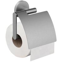 Wiesbaden Alonzo Toiletrolhouder met Klep - RVS Geborsteld