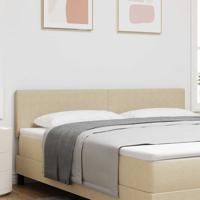 LED Hoofdbord met LED-striplichten Grijs groen 180 cm Polyester