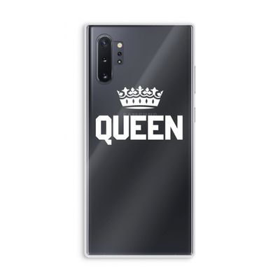 Queen zwart: Samsung Galaxy Note 10 Plus Transparant Hoesje
