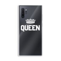Queen zwart: Samsung Galaxy Note 10 Plus Transparant Hoesje