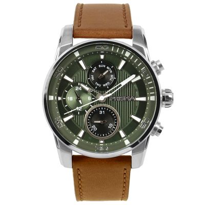 Prisma Herenhorloge P.1599 Lederen band Zilver