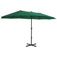 The Living Store Parasol - Groen - 460 x 270 x 246 cm - UV-beschermend polyester