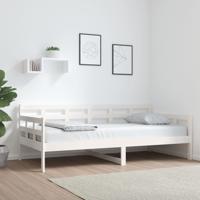 Slaapbank massief grenenhout wit 90x190 cm