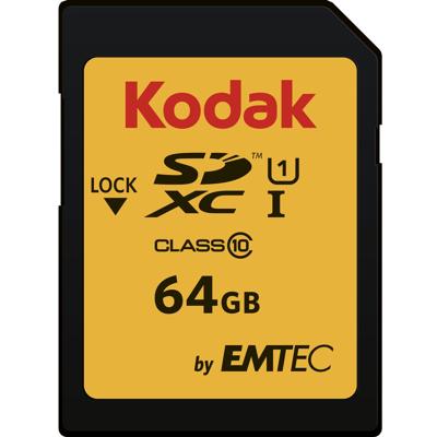 Micro SD geheugenkaart met adapter Kodak EKMSD64GXC10K 64 GB