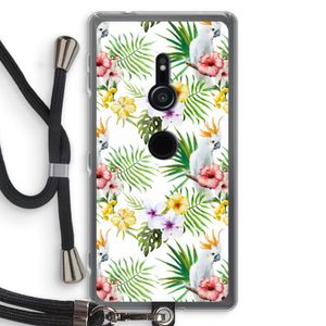 Gele kuif: Sony Xperia XZ2 Transparant Hoesje met koord
