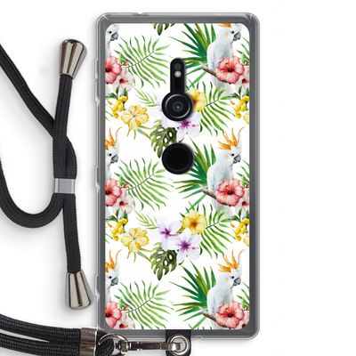Gele kuif: Sony Xperia XZ2 Transparant Hoesje met koord