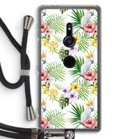 Gele kuif: Sony Xperia XZ2 Transparant Hoesje met koord