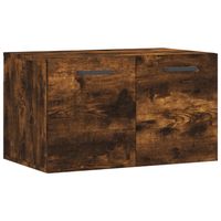 The Living Store Zwevende wandkast - Gerookt eiken - 60 x 36.5 x 35 cm