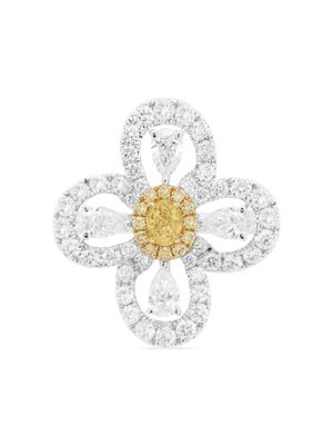 HYT Jewelry bague en or platinum 18ct sertie de diamants - Argent