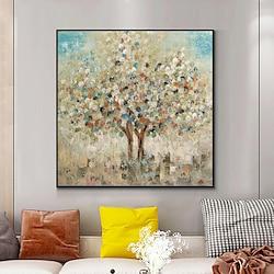 handgemaakte olieverf canvas kunst aan de muur decoratie moderne abstracte levensboom bloem plant landschap voor huisdecoratie gerold frameloos ongerekt schilderij Lightinthebox