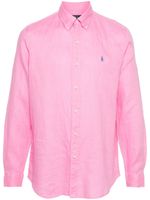 Polo Ralph Lauren chemise en lin à boutonnière - Rose