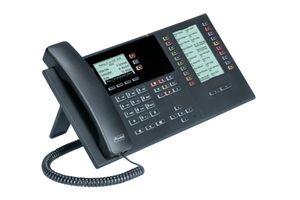 Auerswald COMfortel D-210 Vaste VoIP-telefoon Handsfree, Headsetaansluiting, Optisch belsignaal, PoE Grafisch display Zwart