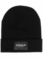 DONDUP bonnet en laine mélangée à logo - Noir