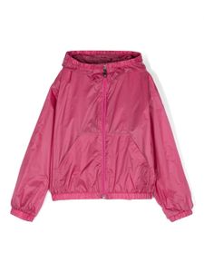 Moncler Enfant veste à logo imprimé - Rose