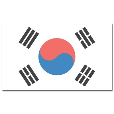 Vlag van Zuid Korea - 90 x 150 cm - feestartikelen - landen thema - supporters - versiering