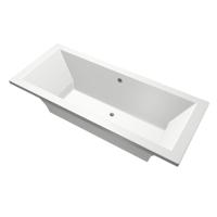 Xenz Society Duobad - 190x80x53 - afvoer Midden - acryl - wit 6885-01